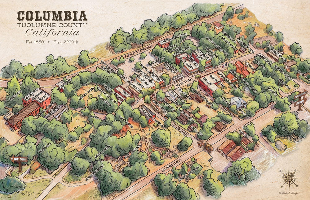 11x17 Columbia Map Poster