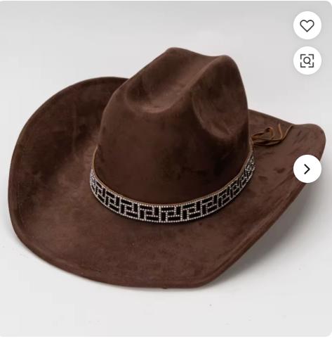 Brown Suede Cowboy Hat
