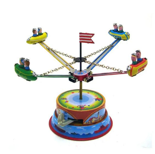 Amusement Park Spaceship Tin Toy