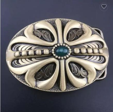 Inner size 40mm customized jade waist western name plate belt buckle