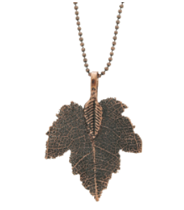 Necklace Antique Copper Maple Leaf