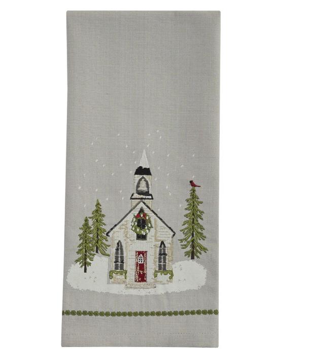 CHURCH CHRISTMAS DISHTOWEL