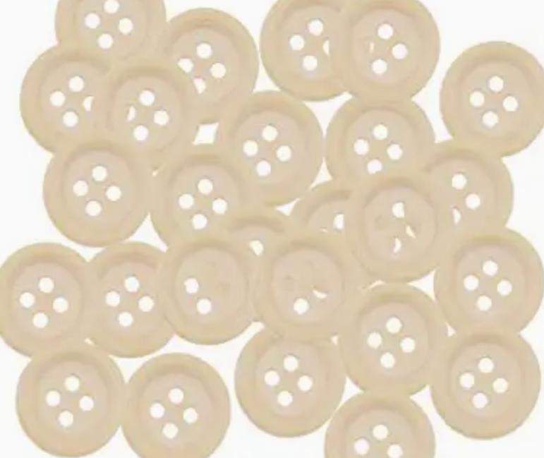 Wood Button 5/8" Natural