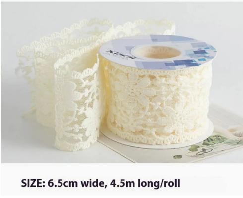 Lace Embroid Ribbon 2.5"