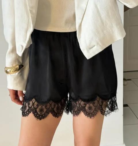 Black Lace Short Bloomers