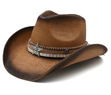 Star Khaki Straw Hat
