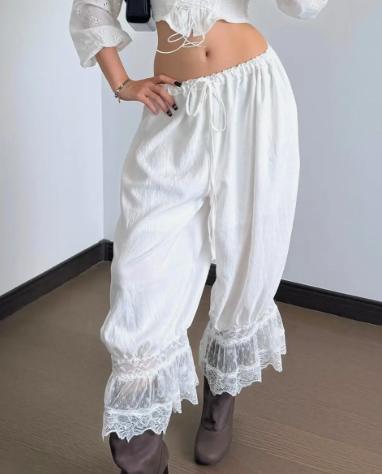 Bohemian Lace Bloomers White