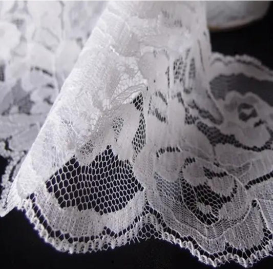 White Chantilly Lace 4"