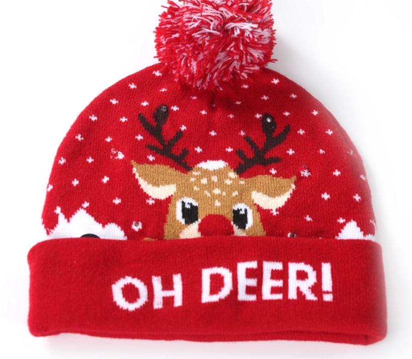 Knit LED Christmas Beanie