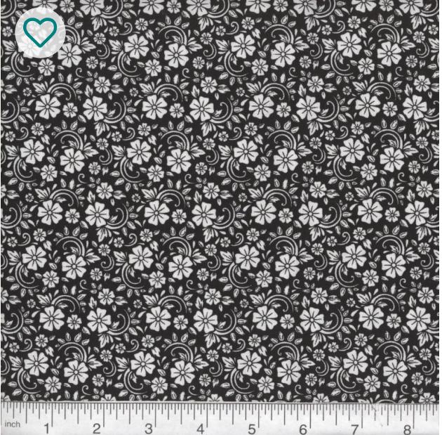 45" Florals & Swirls-31 Fabric