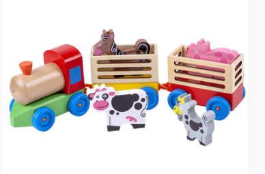 Farm Animal Wooden Train