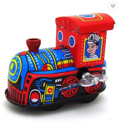 Tiny Train Wind-up Tin Toy
