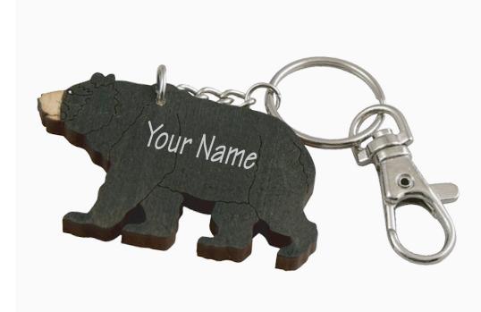 Lazer Cut Bear Key Chain