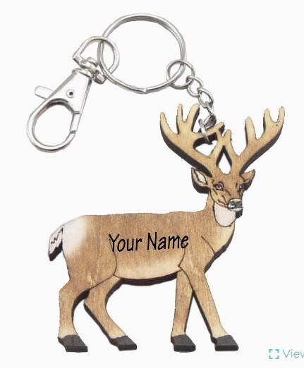 Lazer Cut Deer Key Chain