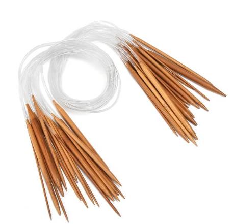 Individual Bamboo Round Circular Knitting Needle Set